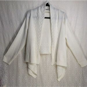 Open Front Cozy Cardigan Cable Knit Sweater